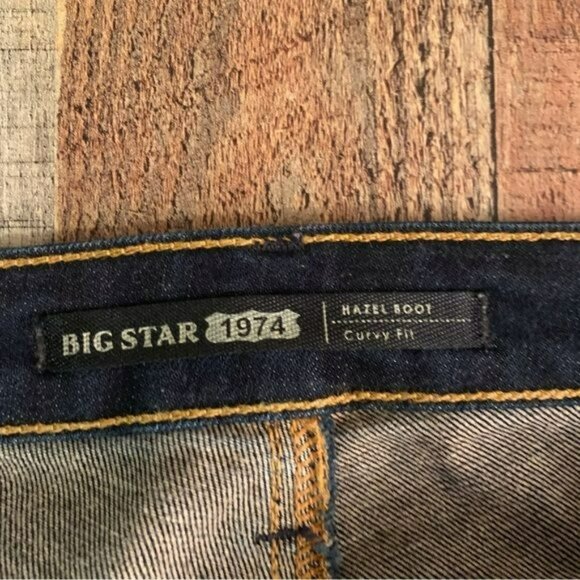 Big Star womens size 25L dark blue wash jeans Curvy fit hazel boot cut denim - Picture 5 of 10